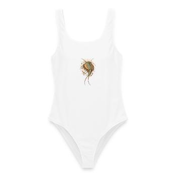 Triops Urzeitkrebs Vintage Illustration - Frauen Badeanzug - Weiß - Vorne - AI Model Female 172 dark (172cm)