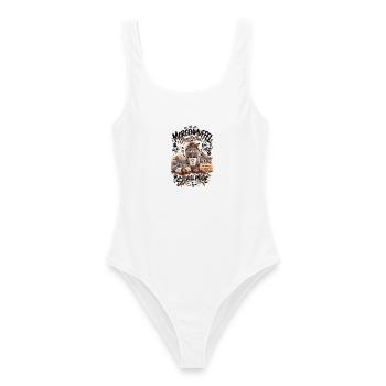 Morgenmuffel Ohne Kaffee? BKH - Frauen Badeanzug - Weiß - Vorne - AI Model Female 172 dark (172cm)