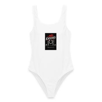 Keine Ausreden Krafttraining Motivator - Frauen Badeanzug - Weiß - Vorne - AI Model Female 172 dark (172cm)