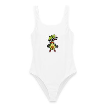 Avocado Cardio Muskelheld - Frauen Badeanzug - Weiß - Vorne - AI Model Female 172 dark (172cm)