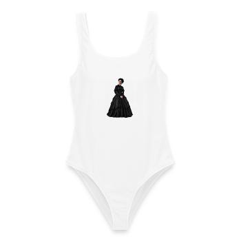 FASZINIEREND UNHEILVOLL - Frauen Badeanzug - Weiß - Vorne - AI Model Female 172 dark (172cm)