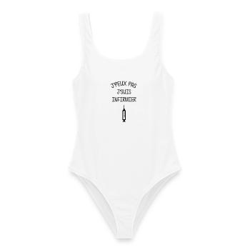 Infirmière / Infirmier / Hôpital / Médecine / - Maillot de bain femme - blanc - Devant - AI Model Female 172 dark (172cm)