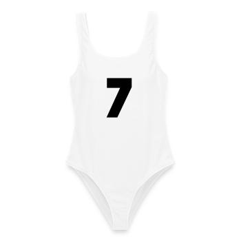 7 - Maillot de bain femme - blanc - Devant - AI Model Female 172 dark (172cm)