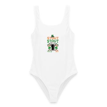 Stout Stout Let It All Out Irish Stout Beer Design - Frauen Badeanzug - Weiß - Vorne - AI Model Female 172 dark (172cm)