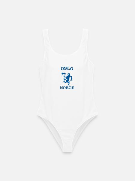 OSLO Norwegen Norway Norge - Frauen Badeanzug - Weiß