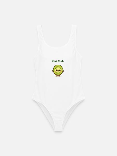 Kiwi Club Kiwi-Smiley - Frauen Badeanzug - Weiß