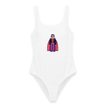 Vampir mit Umhang Halloween Symbol - Frauen Badeanzug - Weiß - Vorne - AI Model Female 172 dark (172cm)