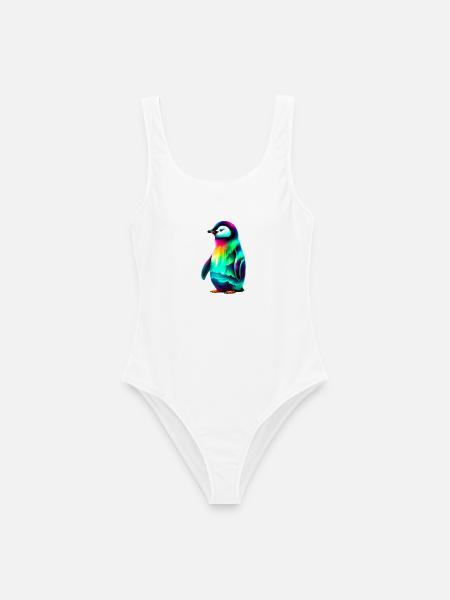 Pinguin - Frauen Badeanzug - Weiß