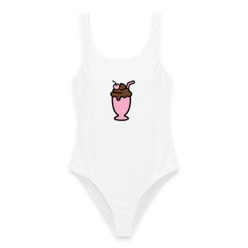 Milchshake Eiscreme Icon - Frauen Badeanzug - Weiß - Vorne - AI Model Female 172 dark (172cm)