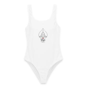  Meditation Yoga Heartbeat Pilates Spiritual-Sport - Frauen Badeanzug - Weiß - Vorne - AI Model Female 172 dark (172cm)
