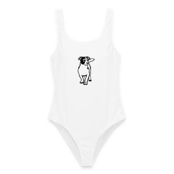 Jack Russell Terrier - Frauen Badeanzug - Weiß - Vorne - AI Model Female 172 dark (172cm)