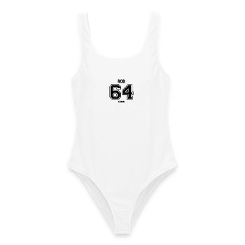 Rob64 Gaming Fan Shirt American Football style - Frauen Badeanzug - Weiß - Vorne - AI Model Female 172 dark (172cm)