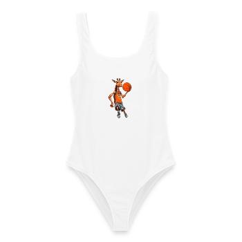 Giraffe Basketball - Frauen Badeanzug - Weiß - Vorne - AI Model Female 172 dark (172cm)