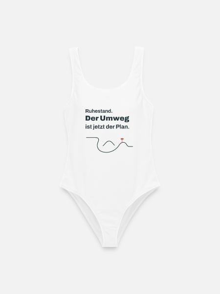 Ruhestand – Der Umweg ist jetzt der Plan - Frauen Badeanzug - Weiß