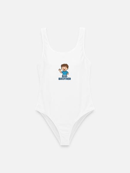 Big Brother Cartoon Wave Tee - Frauen Badeanzug - Weiß