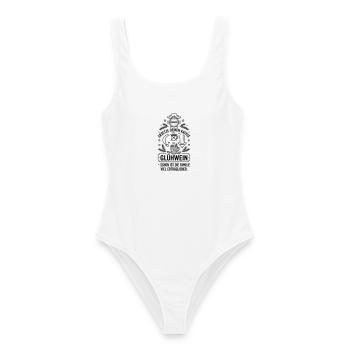 Glühwein Kaffee Ersatz Weihnachten - Frauen Badeanzug - Weiß - Vorne - AI Model Female 172 dark (172cm)