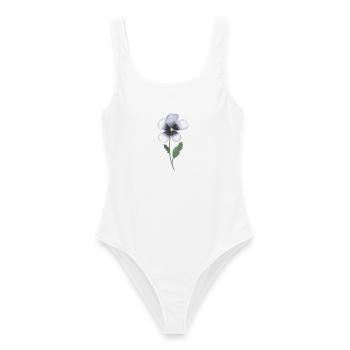 Pansy Violet - Maillot de bain femme - blanc - Devant - AI Model Female 172 dark (172cm)