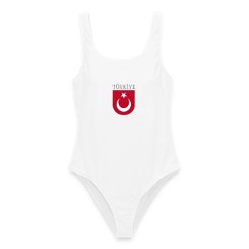 Turquie Türkiye - Maillot de bain femme - blanc - Devant - AI Model Female 172 dark (172cm)