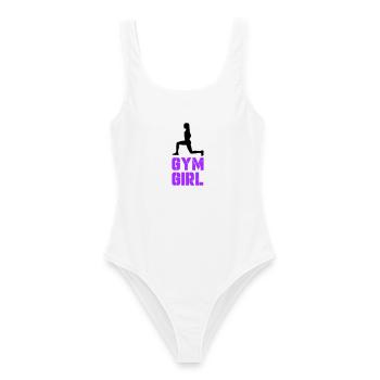 Gym Girl Kraft-Attitüde - Frauen Badeanzug - Weiß - Vorne - AI Model Female 172 dark (172cm)