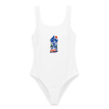 Garmisch-Partenkirchen Ski Alpin Retro - Frauen Badeanzug - Weiß - Vorne - AI Model Female 172 dark (172cm)