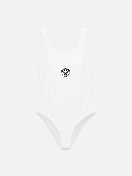 Dachdeckerzunft, Dachdecker Logo - Frauen Badeanzug - Weiß