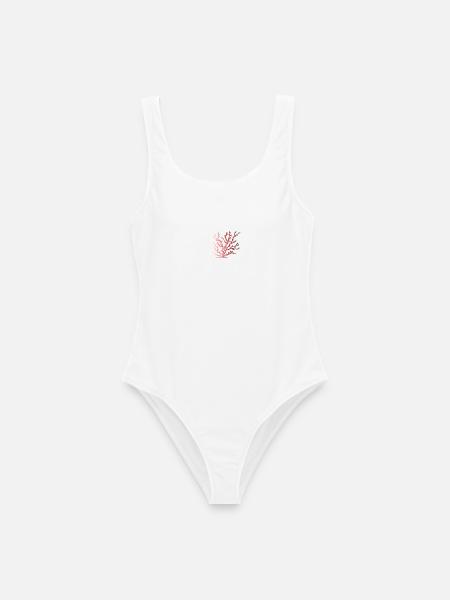 coralfantasy - Frauen Badeanzug - Weiß