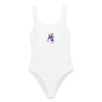 Spirale colorée et fan art - Maillot de bain femme - blanc - Devant - AI Model Female 172 dark (172cm)
