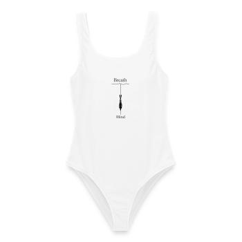 Breath and Mind Freediving - Frauen Badeanzug - Weiß - Vorne - AI Model Female 172 dark (172cm)