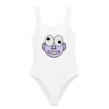 funny face - Maillot de bain femme - blanc - Devant - AI Model Female 172 dark (172cm)