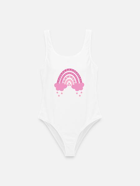 Boho Regenbogen - Frauen Badeanzug - Weiß