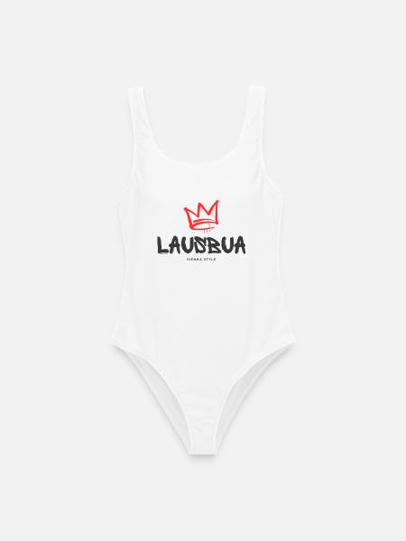 Lausbua - Frauen Badeanzug - Weiß