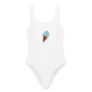 Fonte des glaces - Maillot de bain femme - blanc - Devant - AI Model Female 172 dark (172cm)