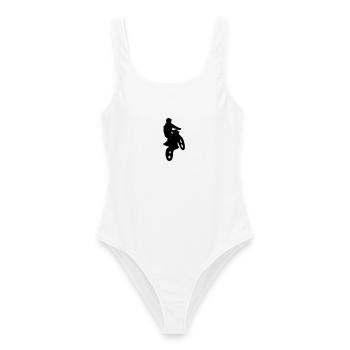 Motocross - Frauen Badeanzug - Weiß - Vorne - AI Model Female 172 dark (172cm)