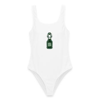 Ingwer Buegelflasche Saft Icon - Frauen Badeanzug - Weiß - Vorne - AI Model Female 172 dark (172cm)
