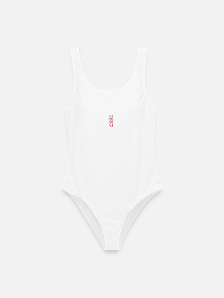 Amsterdam Red Est 1275 - Frauen Badeanzug - Weiß
