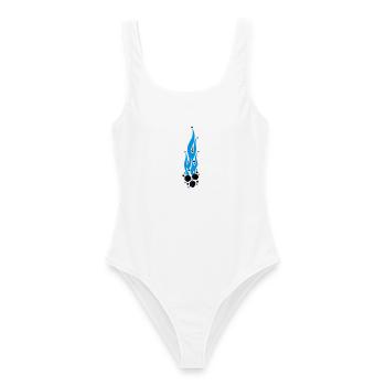 flammen - Maillot de bain femme - blanc - Devant - AI Model Female 172 dark (172cm)