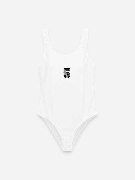 5. 5 JAHRE. 5. JAHRESTAG. 5 JAHRE JUBILÄUM - Frauen Badeanzug - Weiß