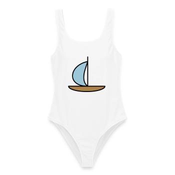 Voilier - Maillot de bain femme - blanc - Devant - AI Model Female 172 dark (172cm)