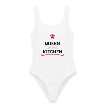 Tablier de cuisine pour un cuisinier parfait - Maillot de bain femme - blanc - Devant - AI Model Female 172 dark (172cm)