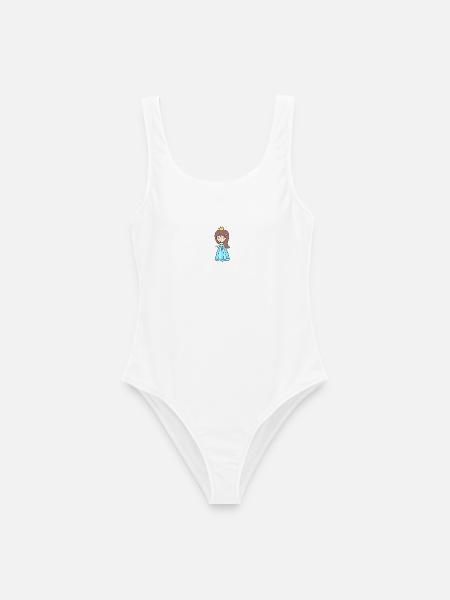 Prinzessin - Frauen Badeanzug - Weiß