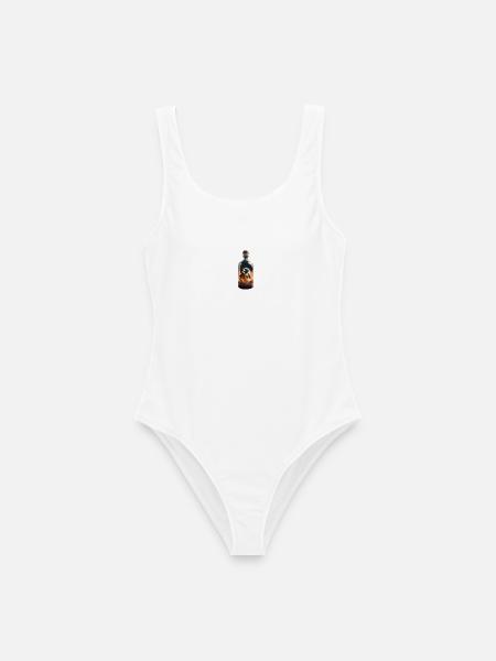 Astronaut in Flasche – Wüstenleuchten - Frauen Badeanzug - Weiß