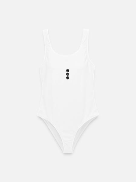 3 Boulekugeln für Bouler Boulekugel Petanque Boule - Frauen Badeanzug - Weiß