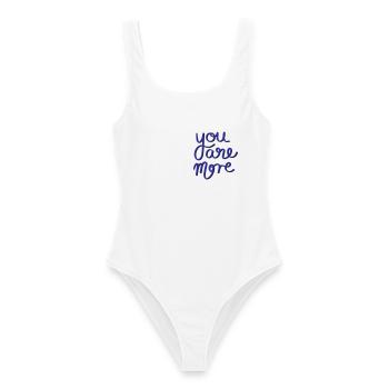 You are more - Women's Swimsuit - white - Front - AI Model Female 172 dark (172cm)