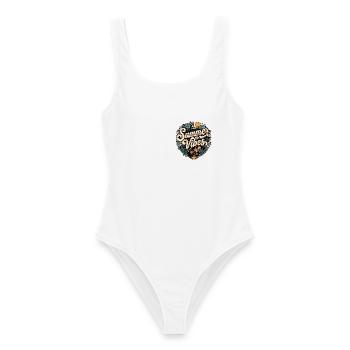 Summer Vibes Retro - Women's Swimsuit - white - Front - AI Model Female 172 dark (172cm)