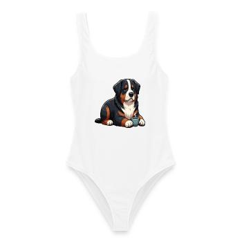 Berner Sennenhund Sennenhunde Sennen Besitzer - Frauen Badeanzug - Weiß - Vorne - AI Model Female 172 dark (172cm)