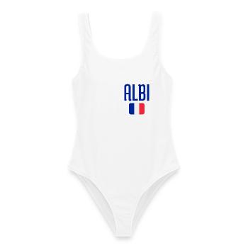 Albi France Flag Emblem - Women's Swimsuit - white - Front - AI Model Female 172 dark (172cm)