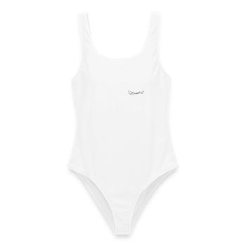 Libellule finement dessinée dans un style minimaliste - Maillot de bain femme - blanc - Devant - AI Model Female 172 dark (172cm)