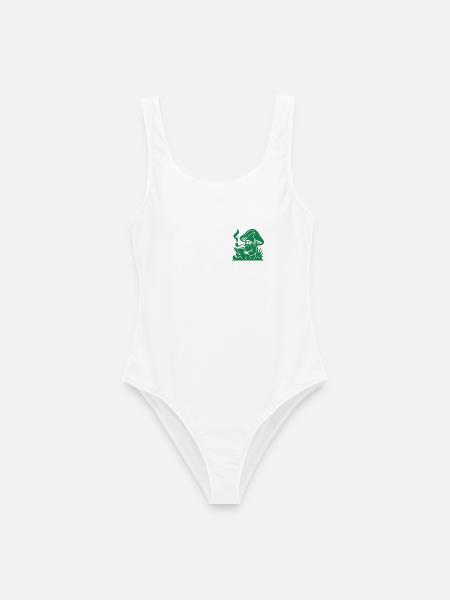 Grüner Zwerg - Frauen Badeanzug - Weiß