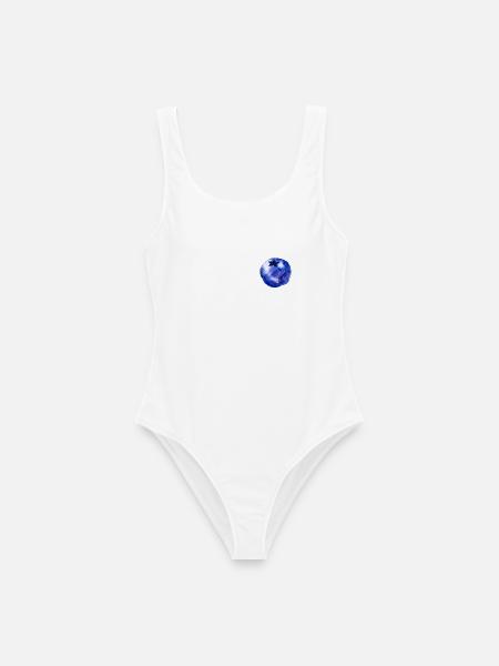 Blaubeere - Frauen Badeanzug - Weiß