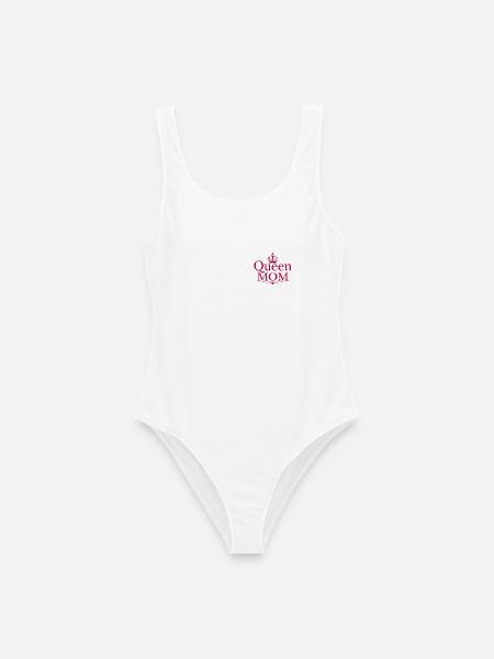 Queen Mom – Stylisches Muttertags-Design - Frauen Badeanzug - Weiß